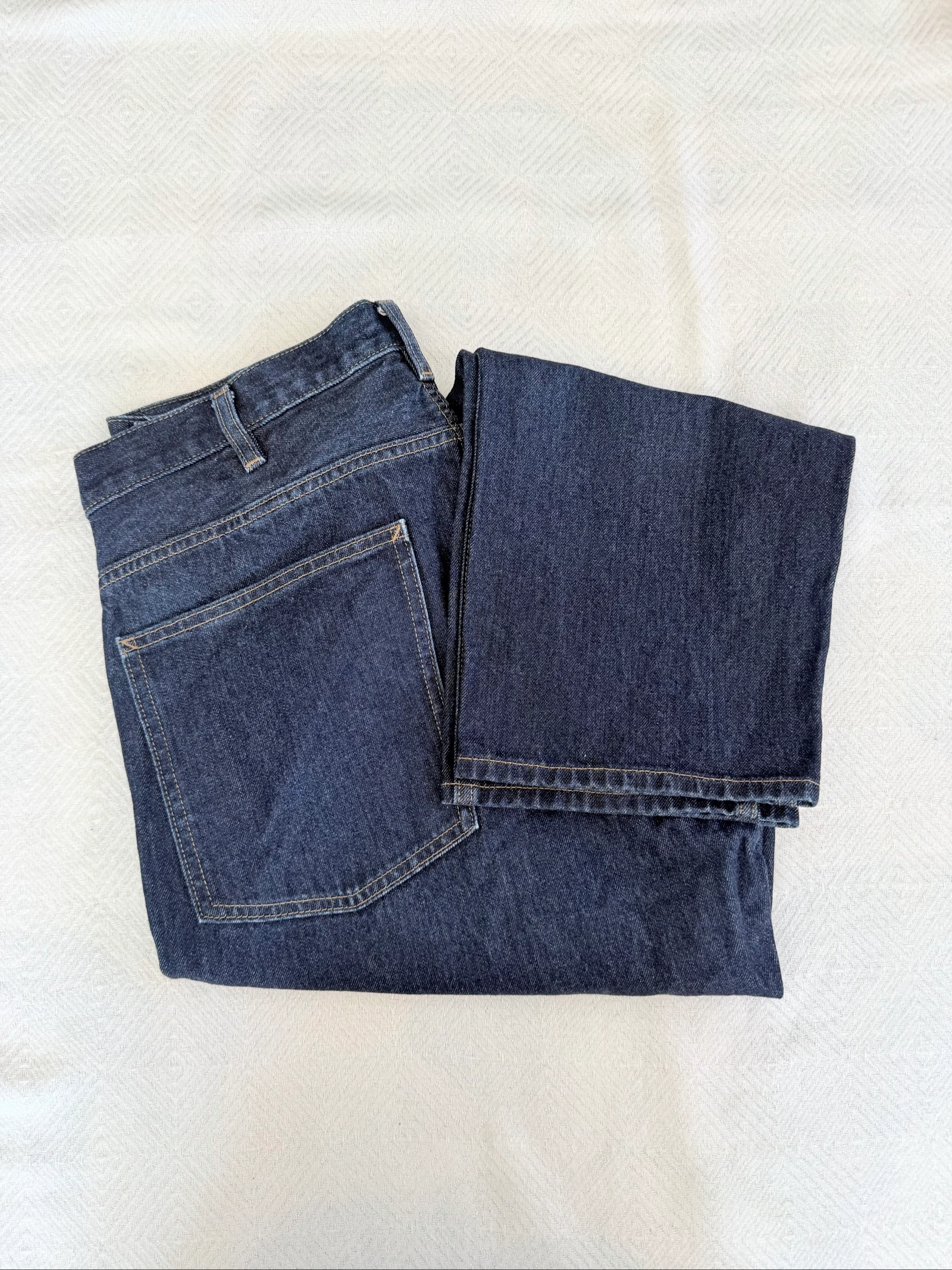 Jean bleu évasé large taille haute taille 44 